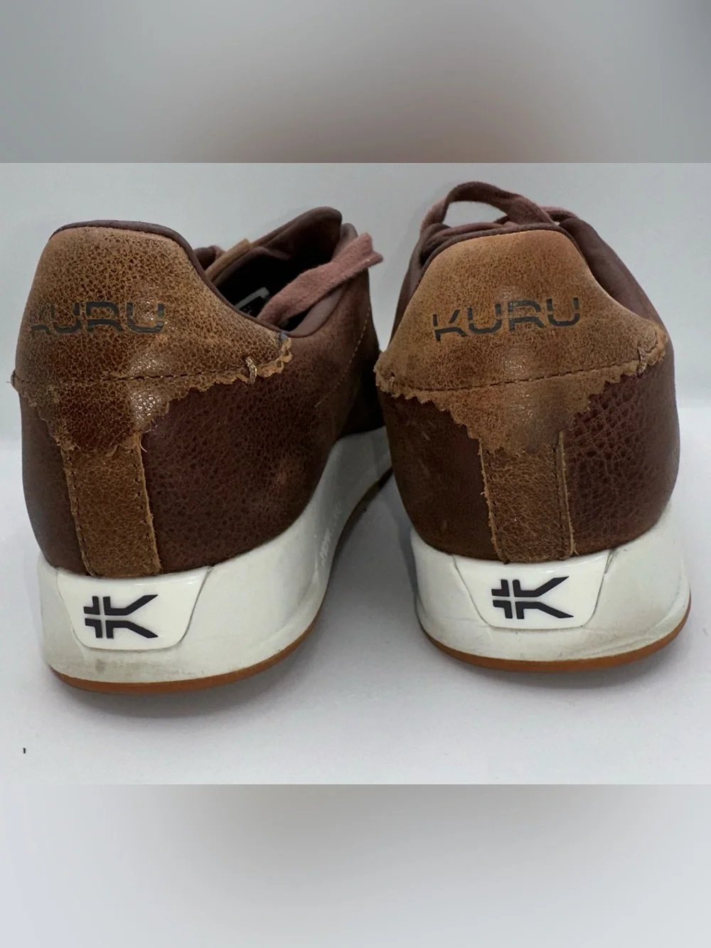 Kuru Roam Classic Court Mens Size 10 Brown Athletic Leather Shoes Sneaker AA23